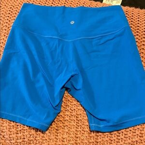 lululemon athletica align Bright Blue High-Rise Bike Shorts